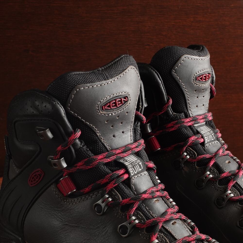 Keen Boots WMS SZ 9 Gray Liberty Ridge Waterproof Leather Hiking Outdoor MiUSA - Picture 6 of 16